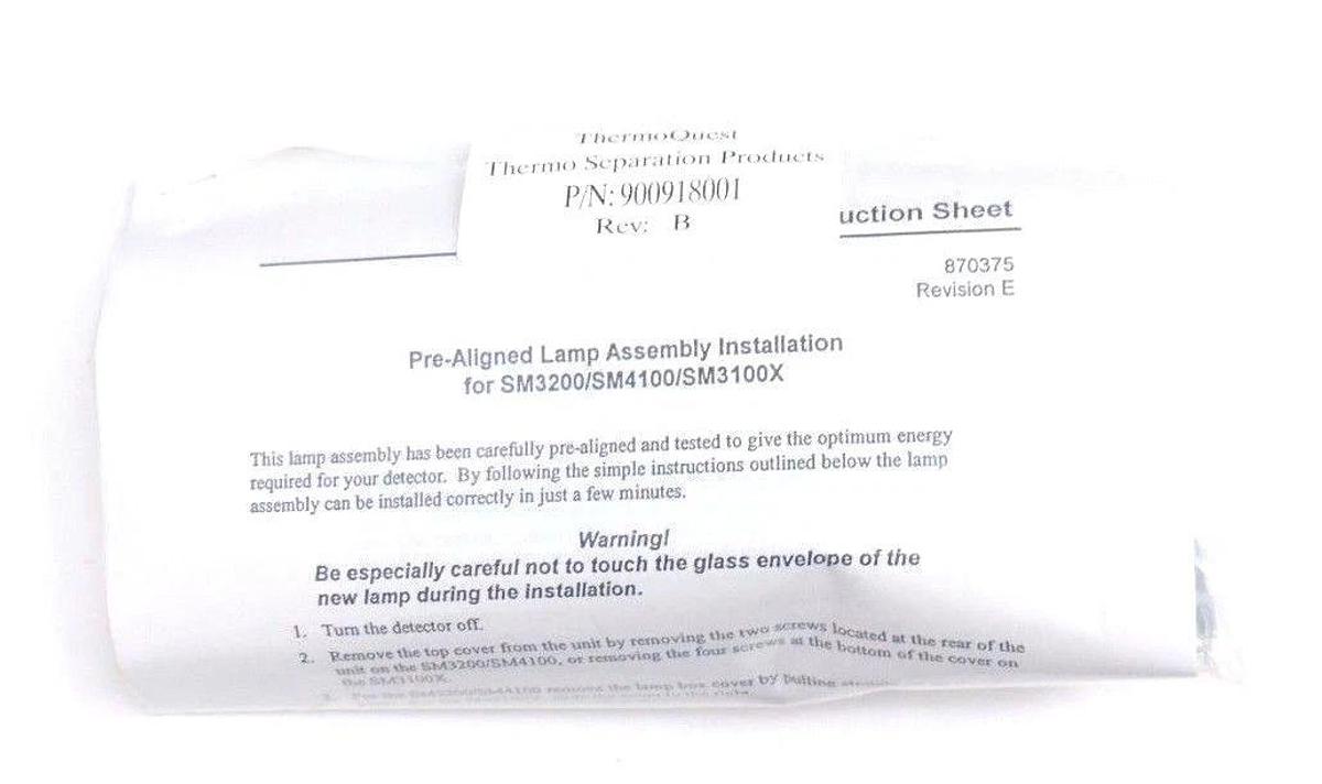 Used NIB THERMO SEPERATION PRODUCTS 900918001 DEUTERIUM LAMP REV B