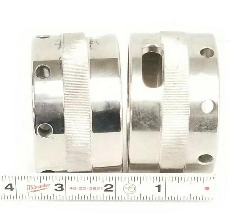 Used LOT OF 2 CONSOLIDATED 20020C-NP2 BAYONET COLLARS 2-5/8'' IN. ID 1-3/4'' IN. T-T