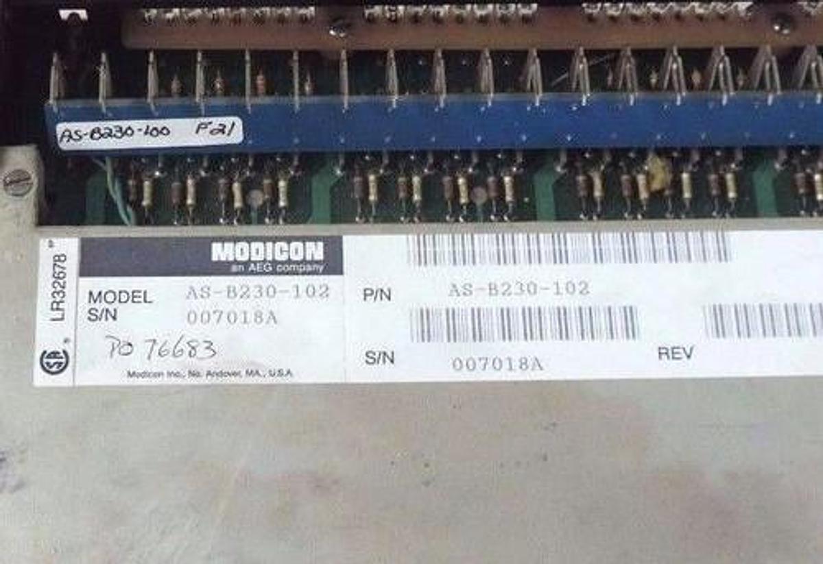 Used REPAIRED AEG MODICON AS-B230-102 OUTPUT MODULE 115VAC ASB230102