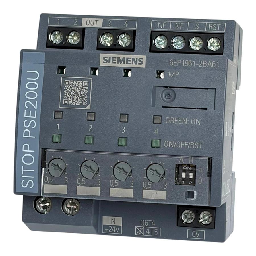 Siemens SITOP PSE200U Selectivity Module 6EP1961-2BA61 4x24V 3A NEC Class 2 New