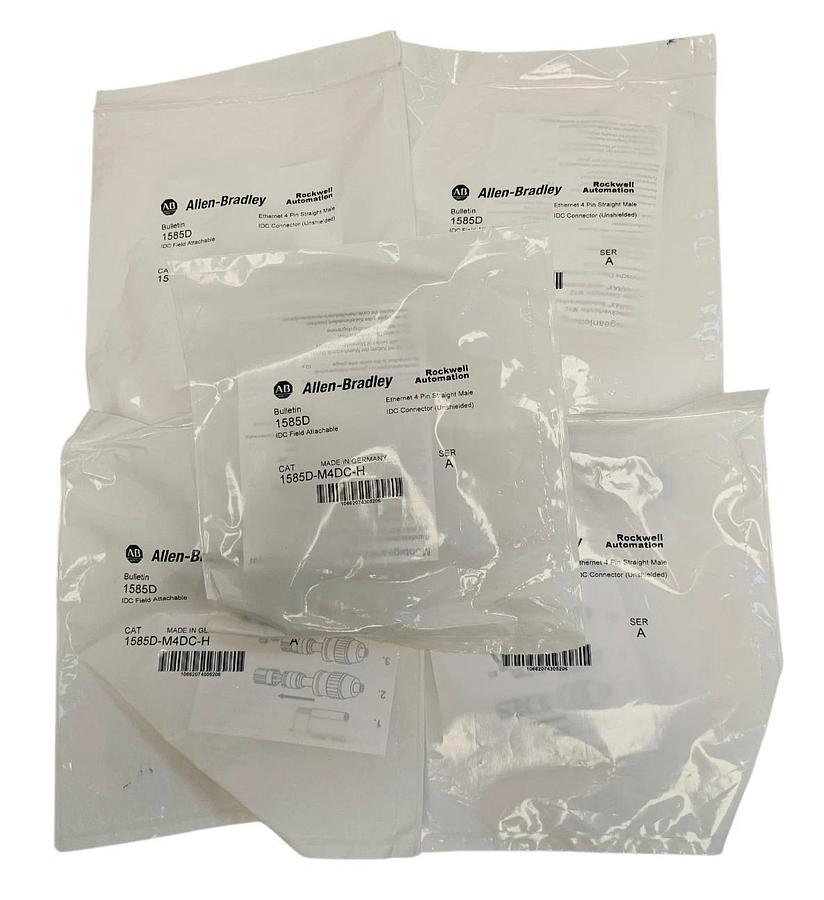 Used LOT OF 5 NEW ALLEN BRADLEY 1585D-M4DC-H IDC FIELD ATTACHABLE CONNECTORS SER. A