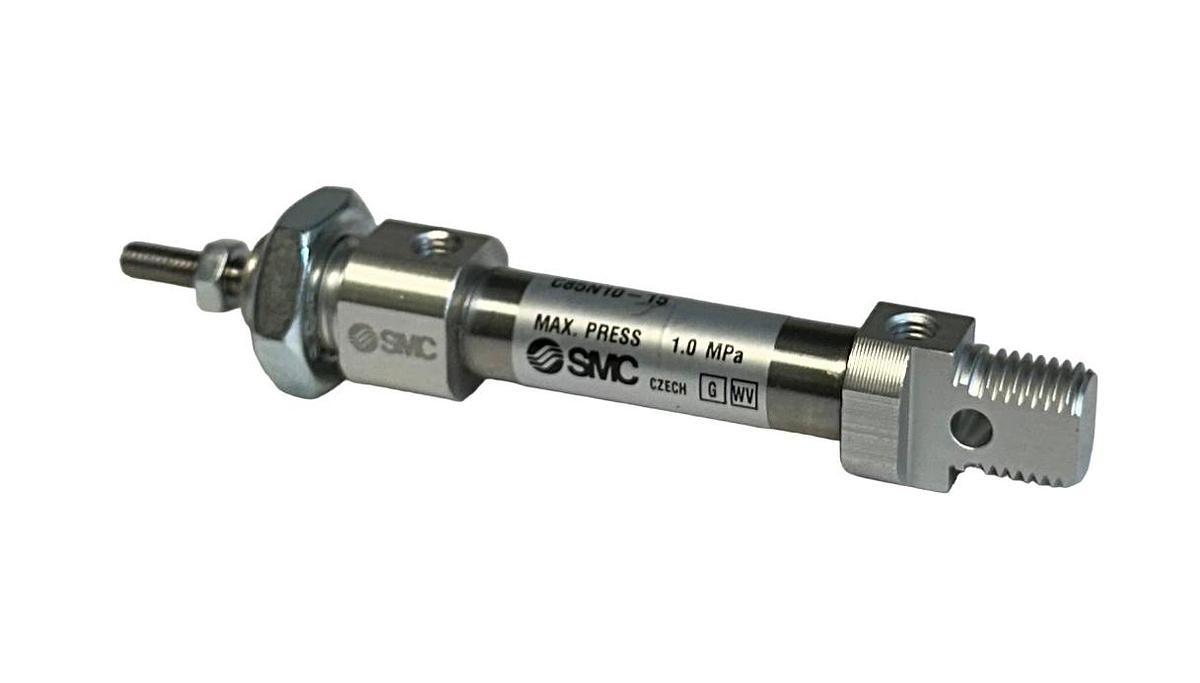 Used SMC C85N10-15 / C85N1015 PNEUMATIC CYLINDER DOUBLE-ACTING ROUND 1.0MPa NSNP