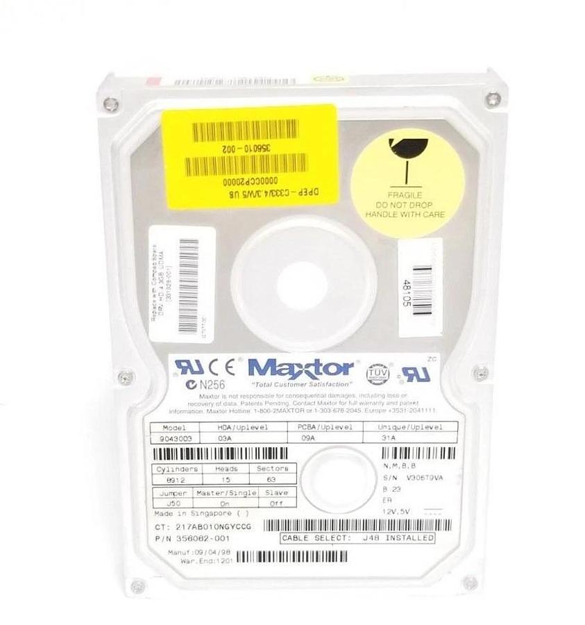 Used MAXTOR 90430D3 3.5" ITE HARD DRIVE 4.3GB, 356062-001