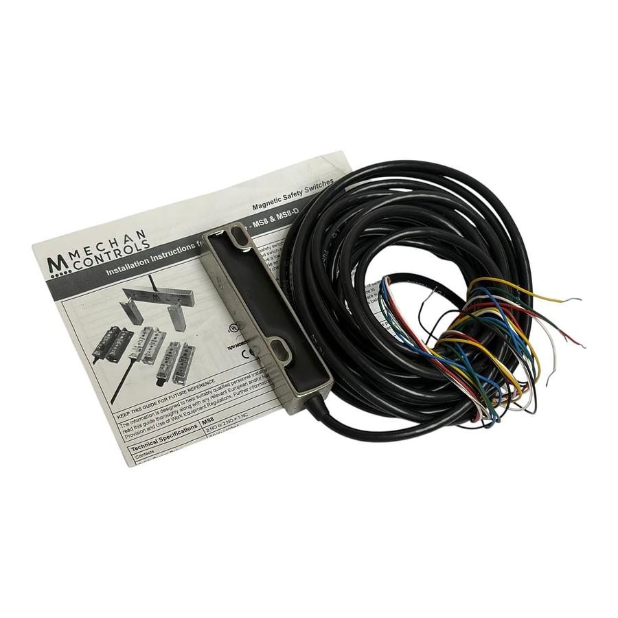 Used Mechan Controls MS8 Stainless Steel Safety Switch EN14119 Manual