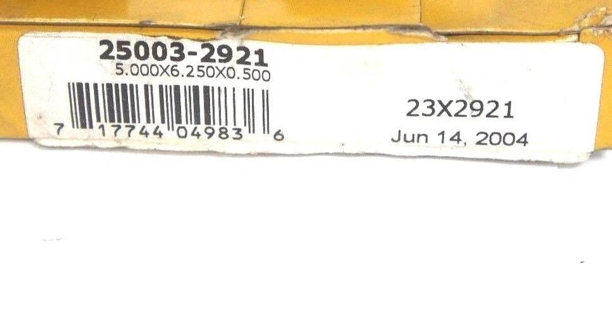 NIB GARLOCK KLOZURE 25003-2921 OIL SEALS 5.000" X 6.250" X 0.500" 23X2921