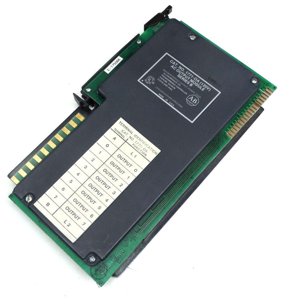 Used REPAIRED ALLEN BRADLEY 1771-OA AC OUTPUT MODULE SER B, 120V, 1771OA