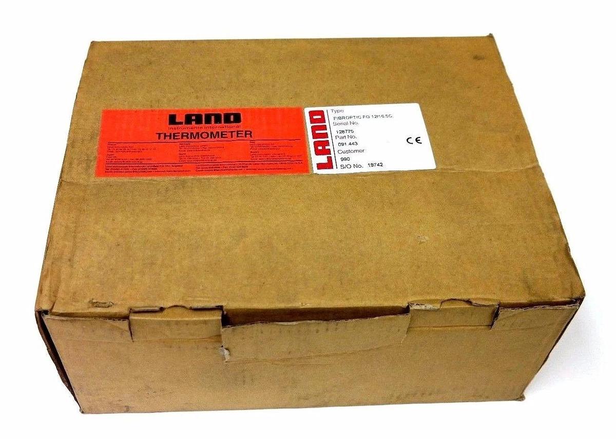 Used NIB LAND FIBROPTIC FG 12/16.5C THERMOMETER W/ EMISSIVITY ADJUSTMENT P/N: 091.443