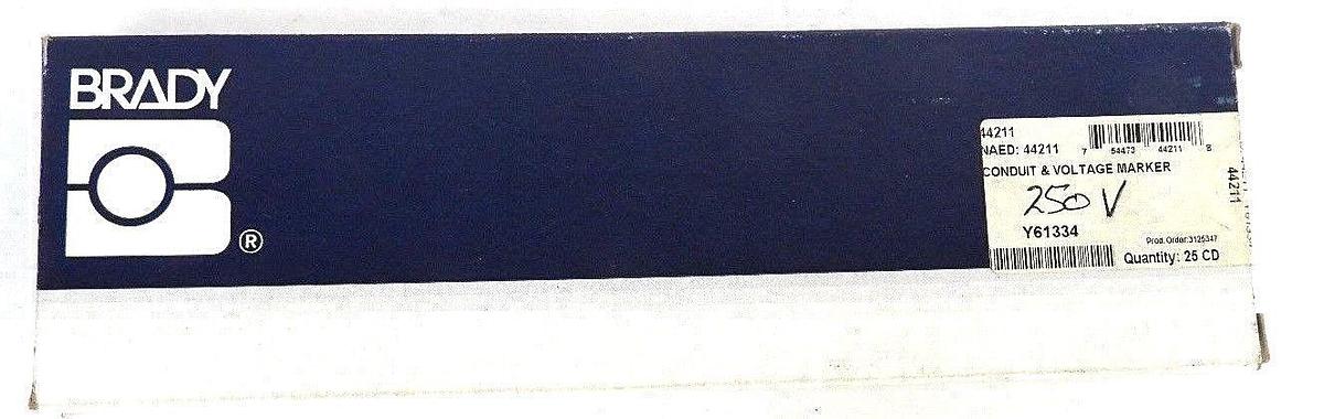 Used BOX OF 21 NEW BRADY 44211 CONDUIT & VOLTAGE MARKER 250 VOLTS