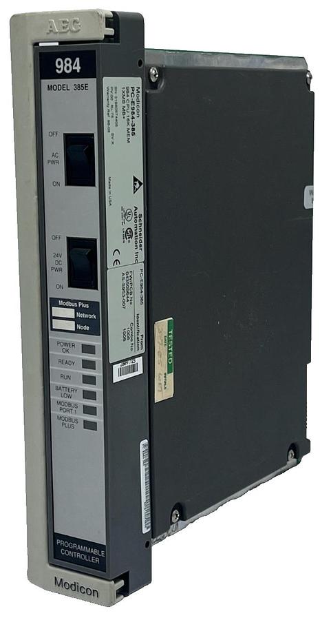 Used Schneider Electric Modicon PC-E984-385 984 CPU 16K Memory MB/MB+ Controller