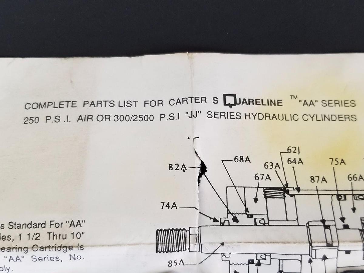 Used LOT OF 4 NEW CARTER SQUARELINE K81J-KIT-100 "AA" SERIES ROD KITS K81JKIT100
