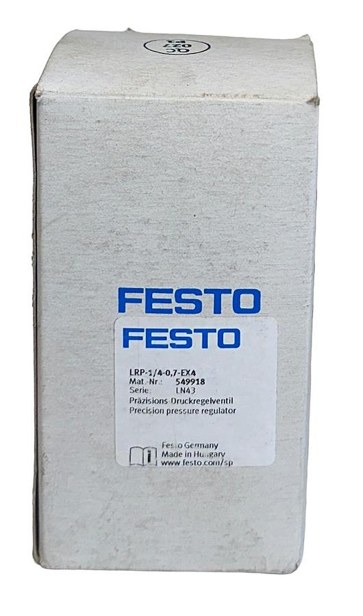 Used NEW FESTO LRP-1/4-0,7-EX4 / 549918 PRECISION PRESSURE REGULATOR SIZE 50 NSMP