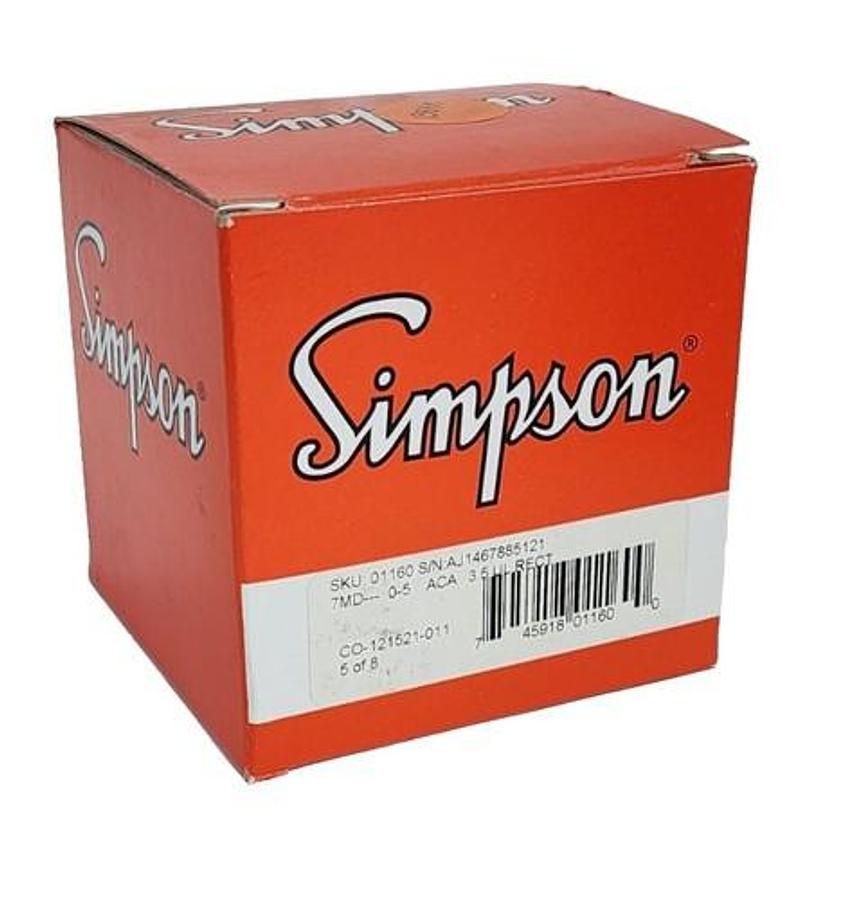NIB SIMPSON TYPE: 57 TIME METER 0-5 AC AMPERS