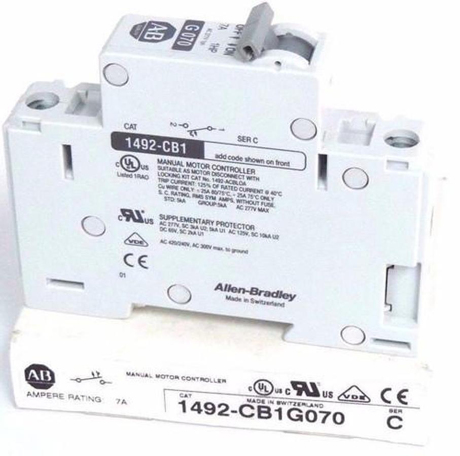 NIB ALLEN BRADLEY 1492-CB1G070 CIRCUIT BREAKER 1492CB1G070 SER. C