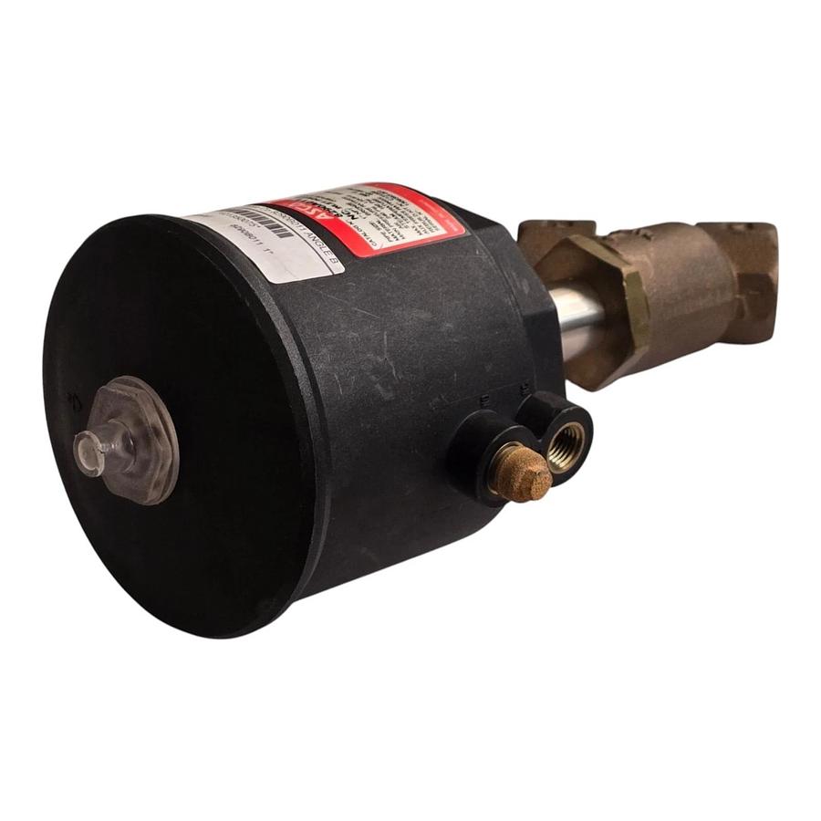 ASCO 8290A011 Angle Body Aux. Piloted Piston Valve 1" NPT Bronze 2/2 NC NSNP
