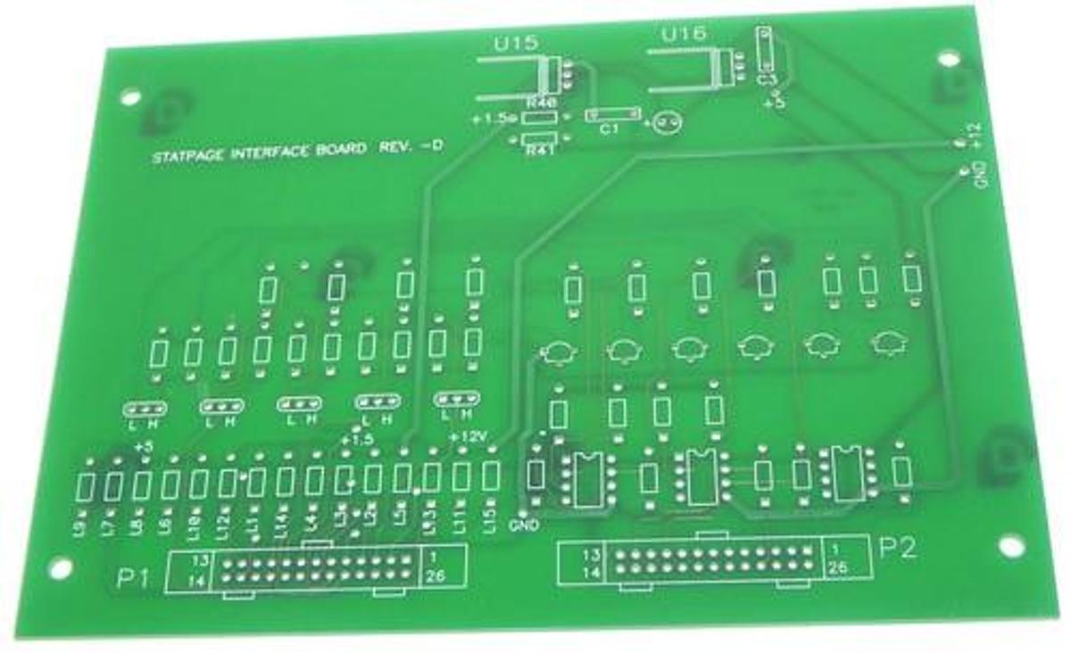 Used NEW STATPAGE INTERFACE BOARD REV. D GEI 2A-0 0012