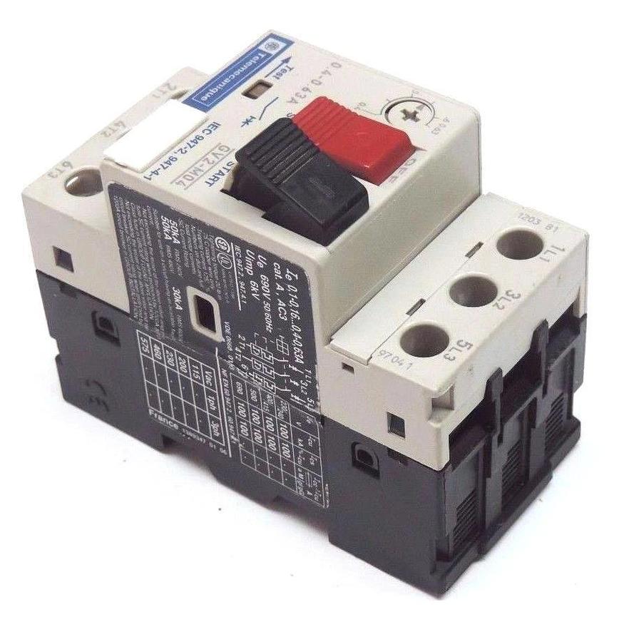 Used TELEMECANIQUE GV2-M04 MOTOR OVERLOAD RELAY GV2M04, 0.4-0.63A