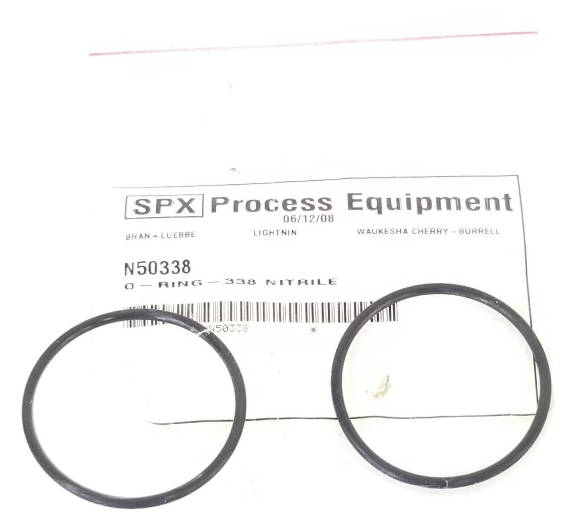 Used LOT OF 2 NEW SPX PROCESS EQUIPMENT N50338 O-RING 338 NITRILE