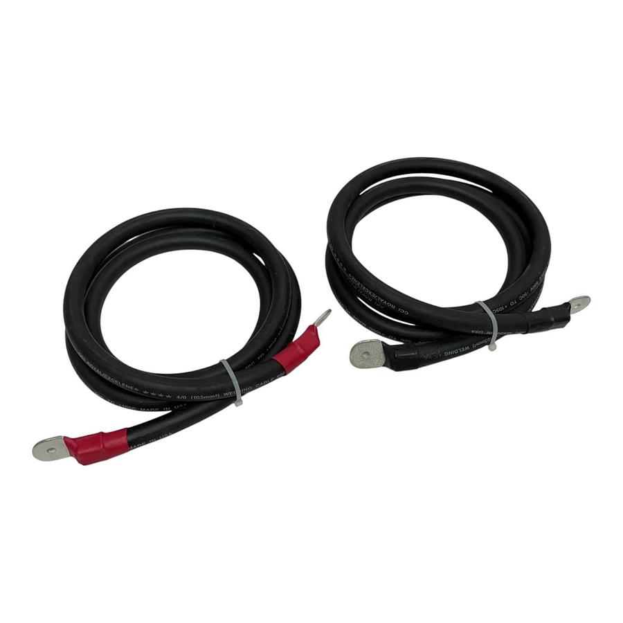 CCI Royal Excelene 4/0 AWG Welding Cable Battery Jumper Leads Pair Lug Terminals