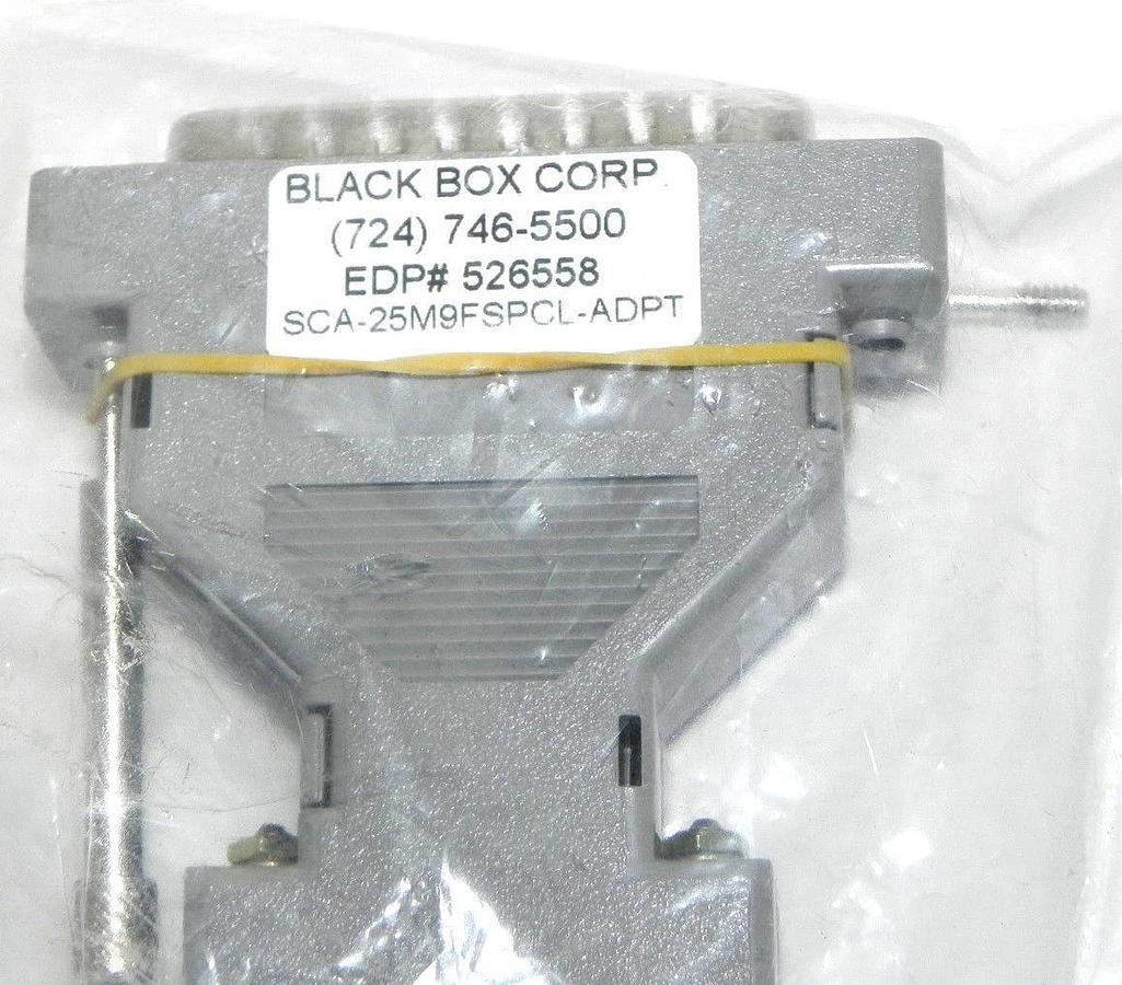 Used LOT OF 3 NEW BLACK BOX CORP. EDP# 526558 ADAPTERS SCA-25M9FSPCL-ADPT