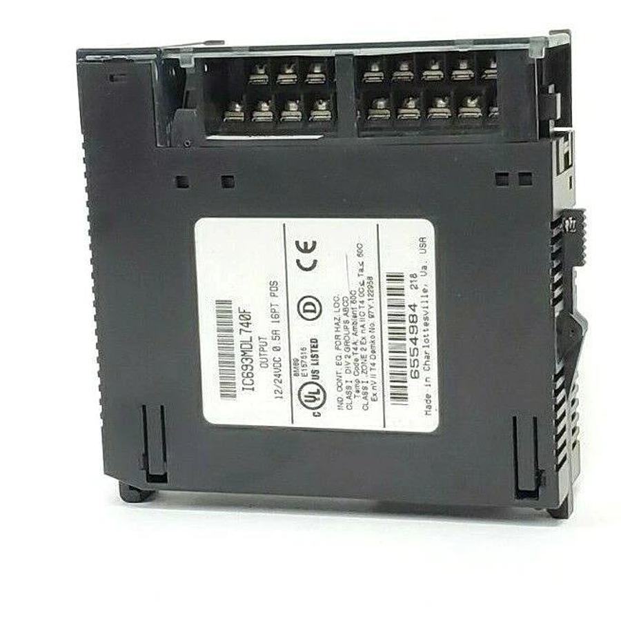 Used GE FANUC IC693MDL740F OUTPUT MODULE 12/24VDC 0.5A 16PT POS