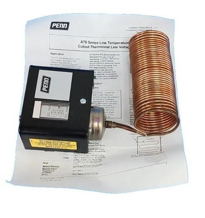Used NIB JOHNSON CONTROLS A70GA-1C TEMPERATURE CONTROL 15 / 55 DEG F