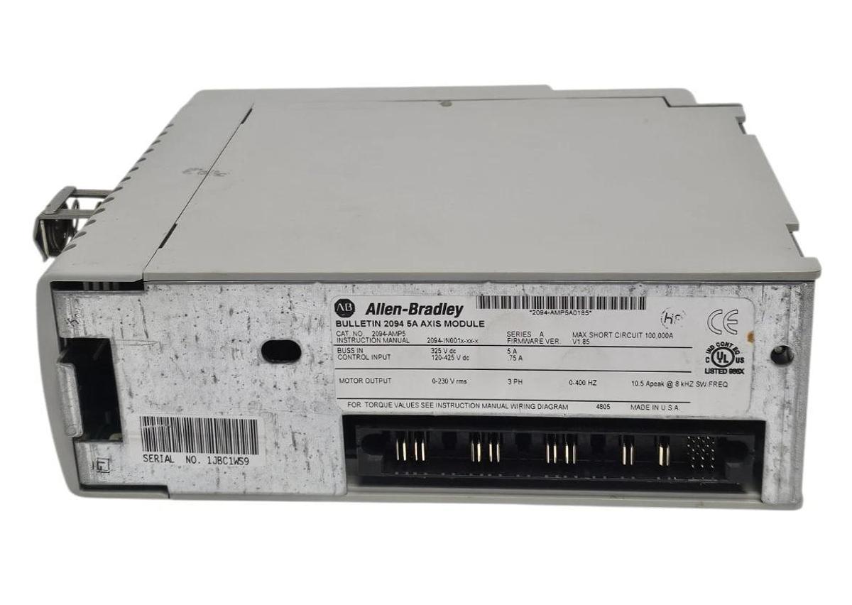 Used ALLEN BRADLEY 2094-AMP5 /A KINETIX 6000 AXIS MODULE 2094AMP5 SER. A