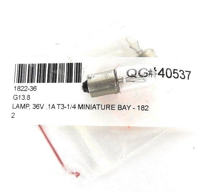 Used LOT OF 13 NEW GENERIC 1822 LAMP BULB, 36V .1A T3-1/4 MINIATURE BAY