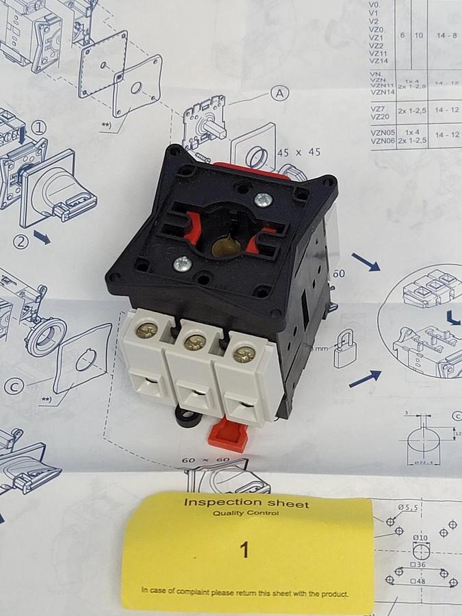 Used NEW TELEMECANIQUE VCF1 MAIN EMERGENCY SWITCH DISCONNECT + HANDLE