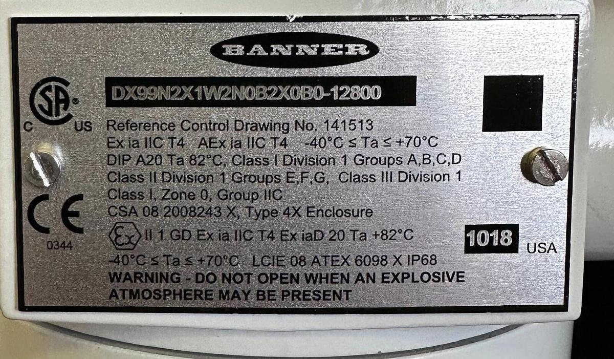 NEW BANNER DX99N2X2W2N0B2X0B0-1280 SURE-CROSS 2.4 DX99 IS NODE W/ BATTERY 12800