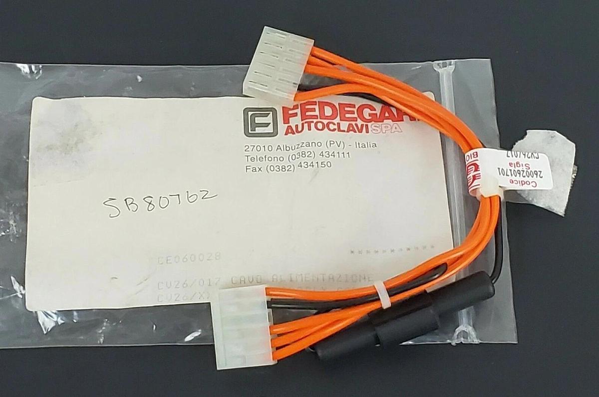 Used NEW FEDEGARI AUTOCLAVI SPA CE060028 POWER SUPPLY CABLE CV26/017, SB80762
