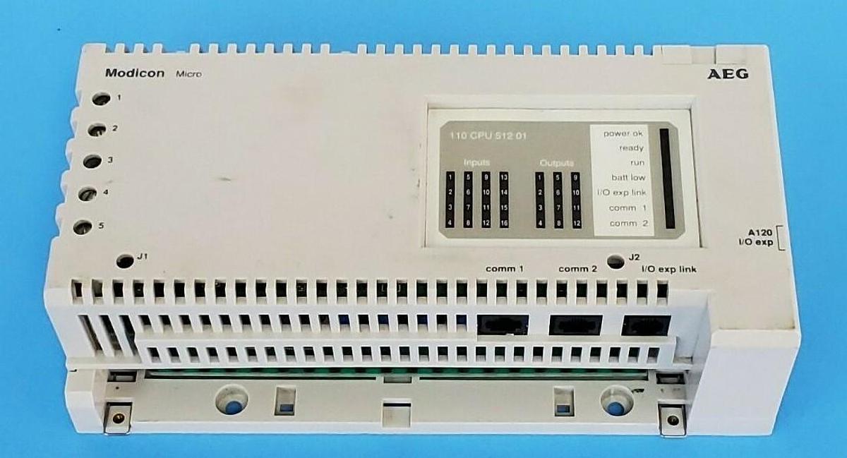 Used MODICON 110CPU51201 MICRO PLC 110-CPU-512-01 REV. 3.11, 115~ .3AMP 50/60HZ