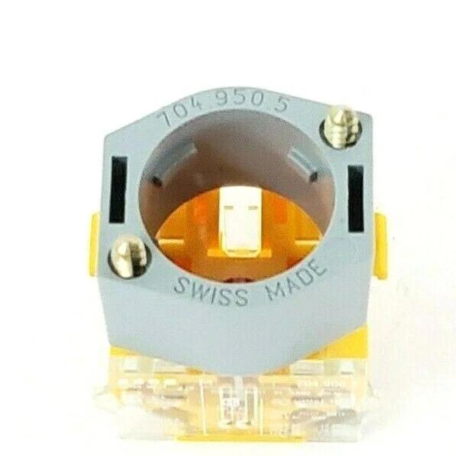 Used EAO 704.900.2 SWITCHING ELEMENT W/ 704.950.5 PLASTIC MOUNTING FLANGE