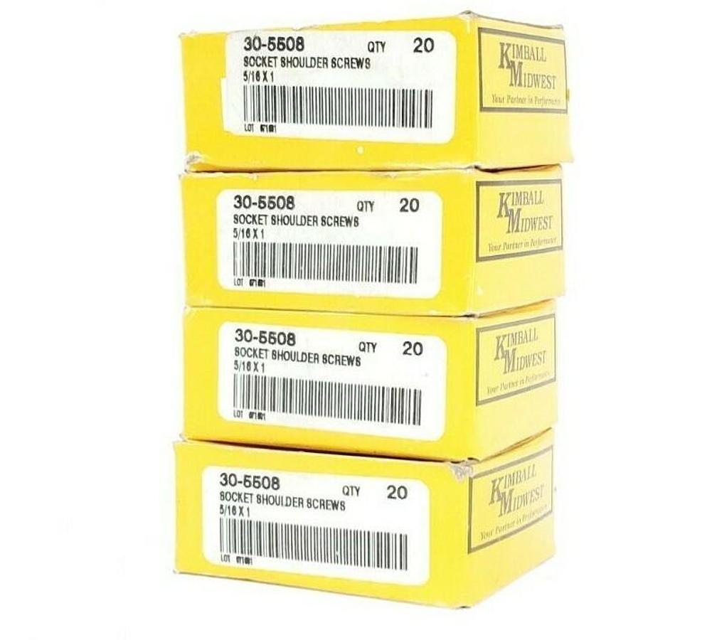 Used LOT OF 80 NEW KEMBALL MIDWEST 30-5508 SOCKET SHOULDER SCREWS 5/16X1