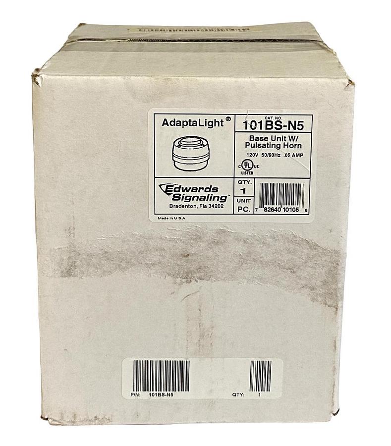 Used NEW SEALED EDWARDS SIGNALING 101BS-N5 / 101BSN5 BASE UNIT W/ PULSATING HORN 120V