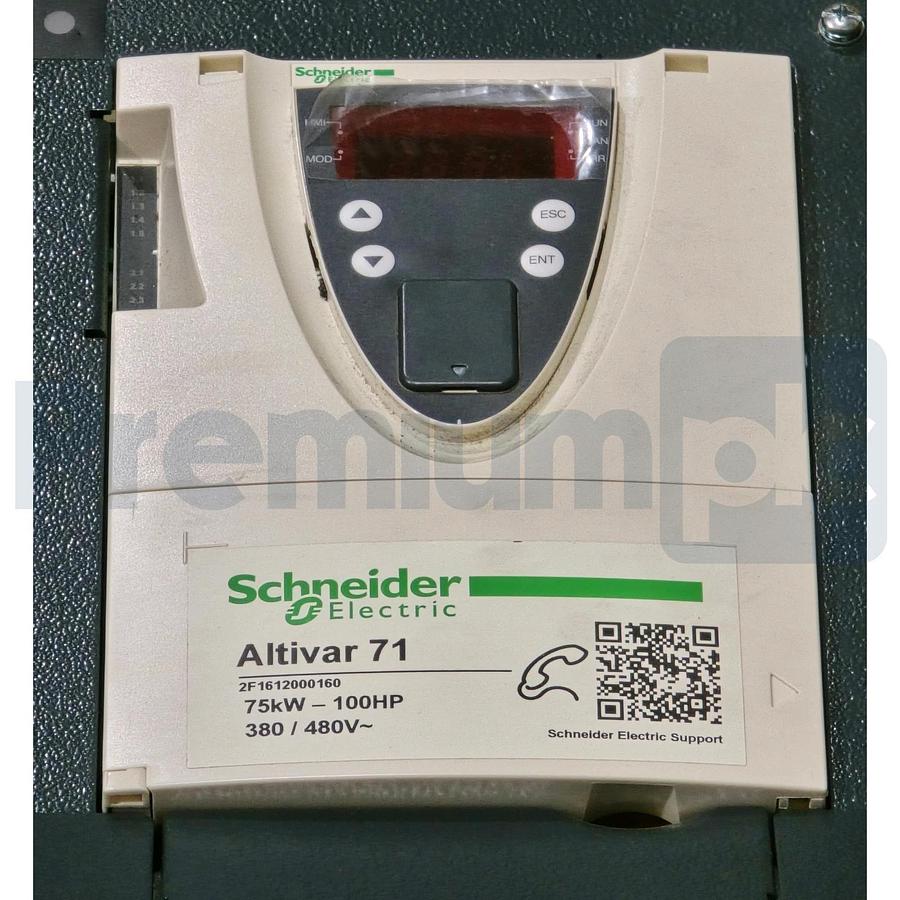 Used Schneider Electric ATV71HD75N4 Altivar 71 Variable Speed Drive 75kW/100HP 480V