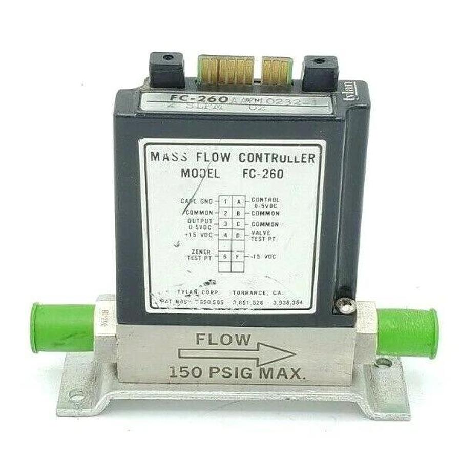 Used TYLAN CORP. FC-260 2 SLPM MASS FLOW CONTROLLER 150PSIG FC-260-2-SLPM-02