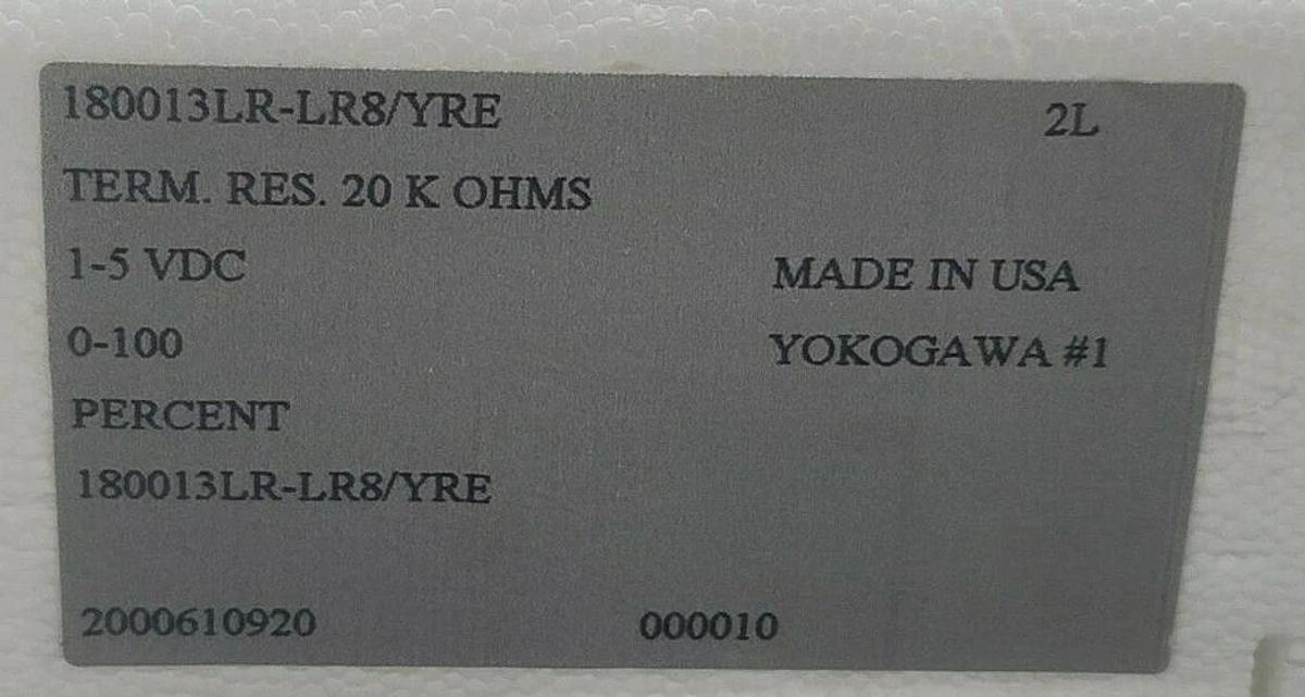 Used NEW IN BOX YOKOGAWA 180013LR-LR8/YRE VOLTAGE METER 1-5VDC 0-100 PERCENT