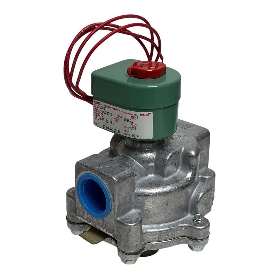 ASCO RedHat 8215C53 2-Way Normally Open 1-1/4" NPT Gas Solenoid Valve 120VAC