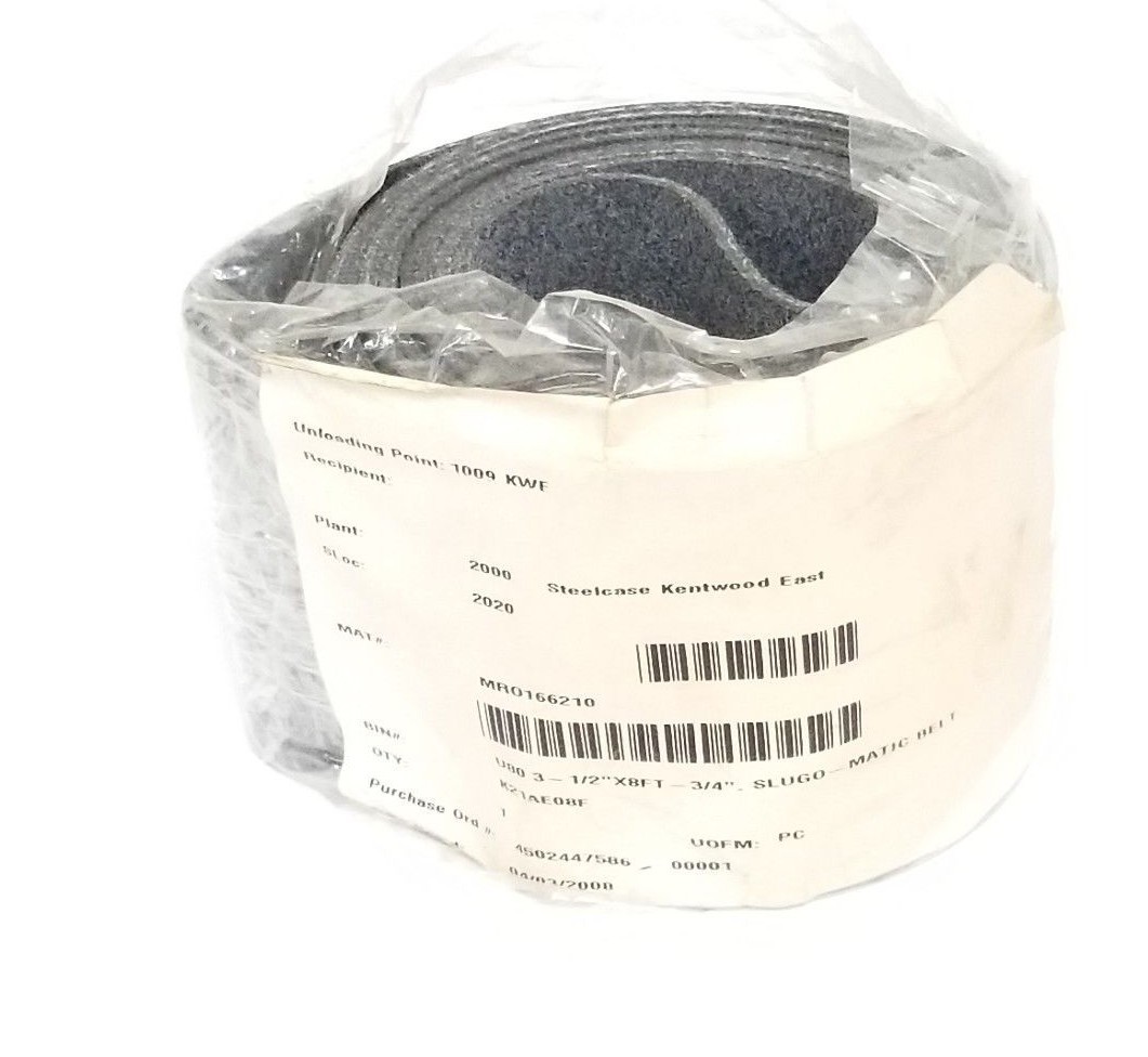 Used NEW SLUGO-MATIC MRO166210 BELT U80 3-1/2" X 8FT-3/4"