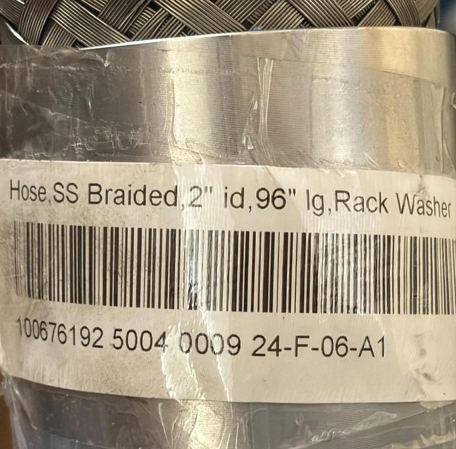 Ace Sanitary SealRite 2" ID x 96" Stainless Steel Braided Sanitary Hose TriClamp