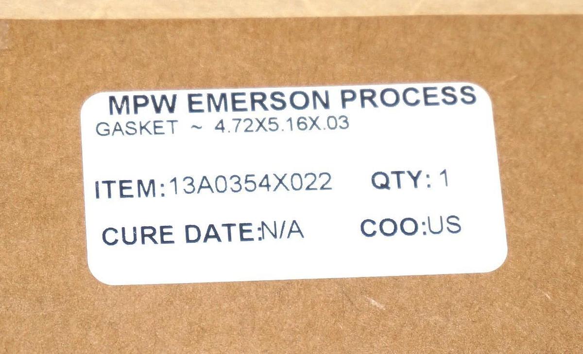 Used NEW MPW EMERSON PROCESS 13A0354X022 GASKET- 4.72X5.16X.03 COPPER