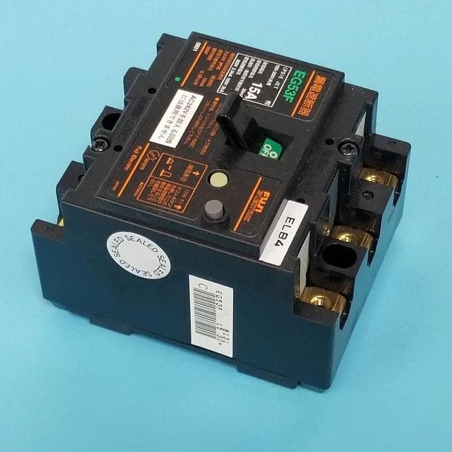 Used FUJI ELECTRIC EG53F 15A CIRCUIT BREAKAER EG53F-15