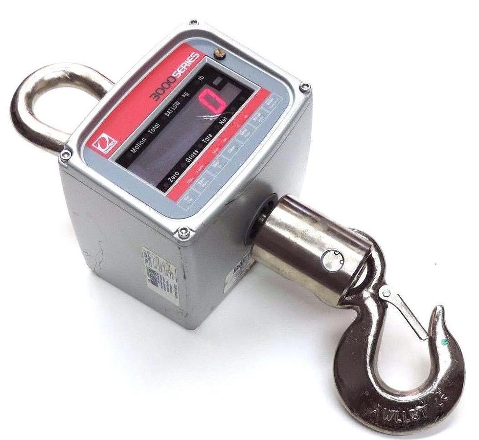 Used OHAUS 3000 SERIES DCR5000 CRANE SCALE CAPACITY: 5000 LBS