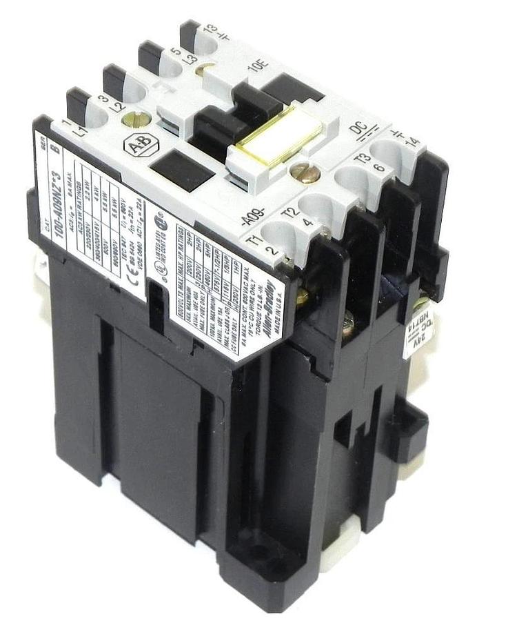 Used ALLEN BRADLEY 100-A09NZ*3 CONTACTOR 9AMP 660V 3 POLES 100A09NZ3, 24V DC