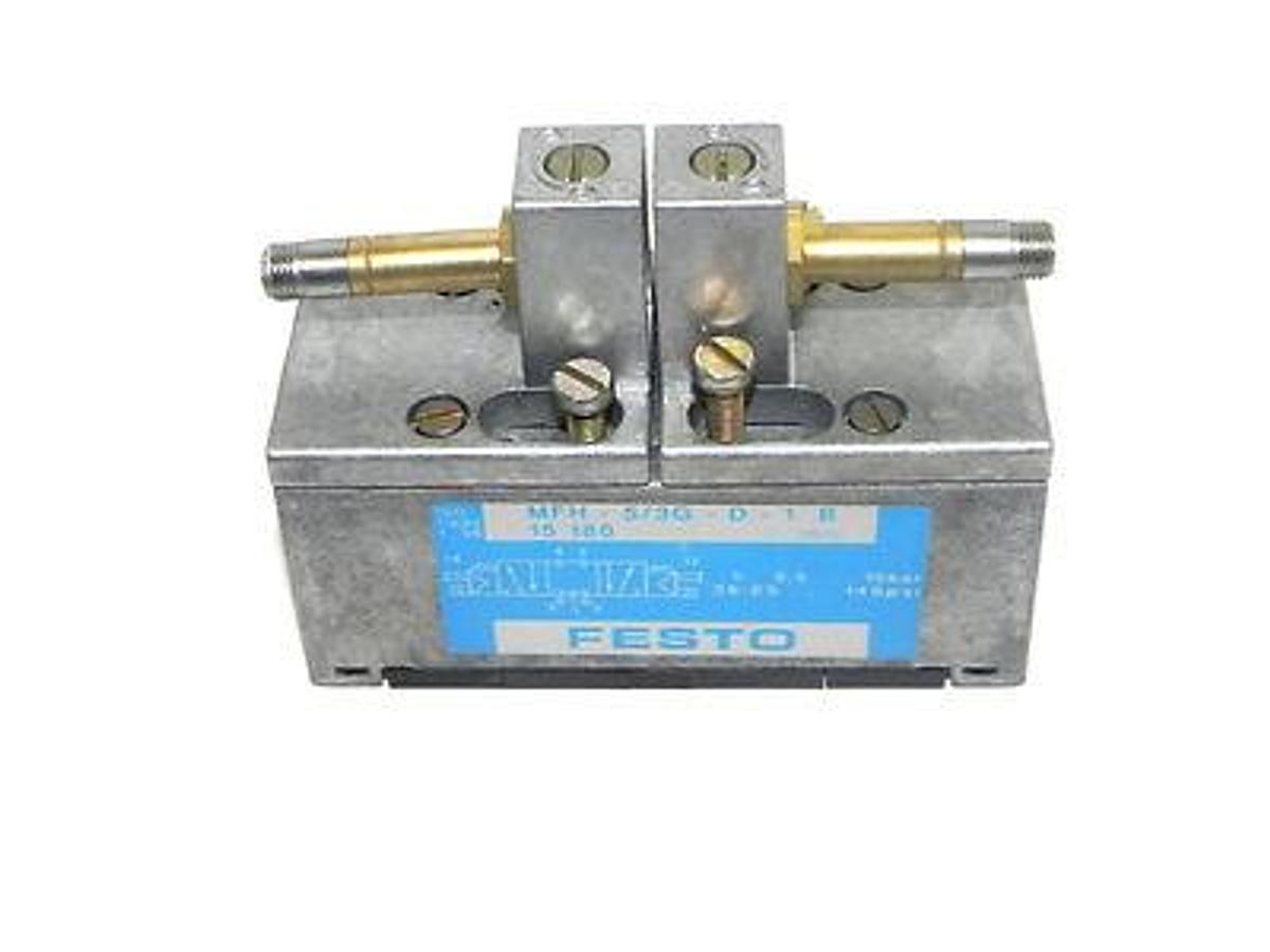 Used NEW FESTO MFH-5/3G-D-1-B SOLENOID VALVE 10BAR, 145PSI MFH-5/3G-D-1 B