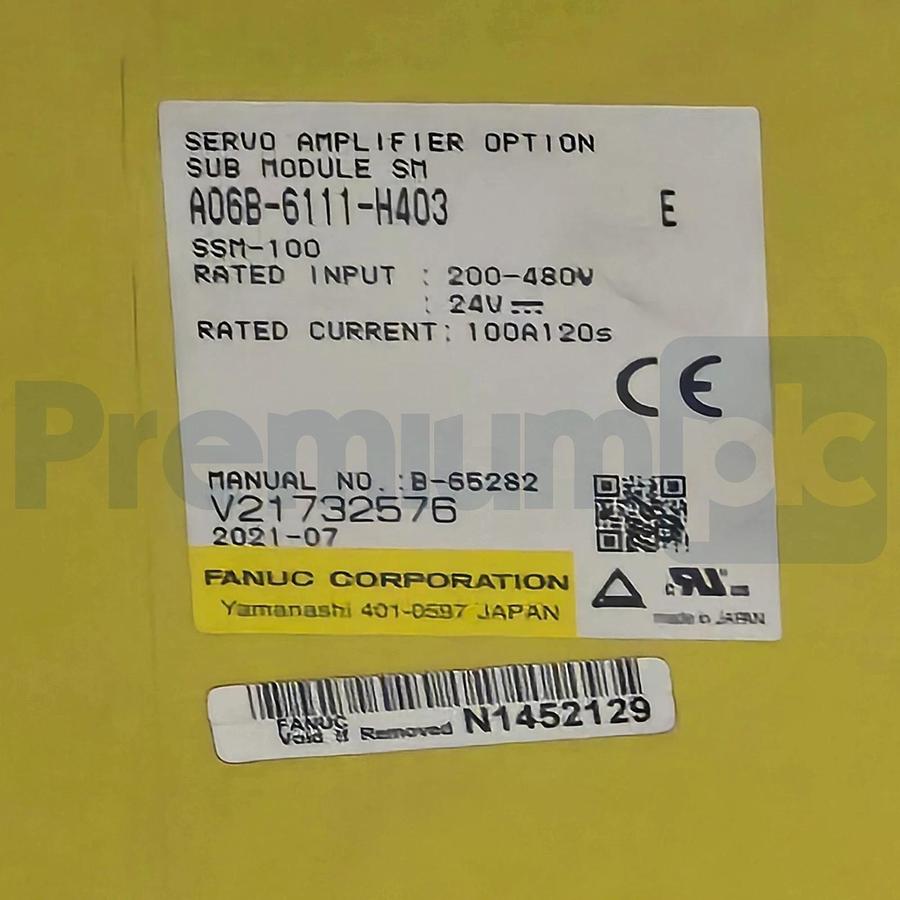 FANUC A06B-6111-H403 | SSM-100 Servo Amplifier Option Sub Module SM A06B6111H403