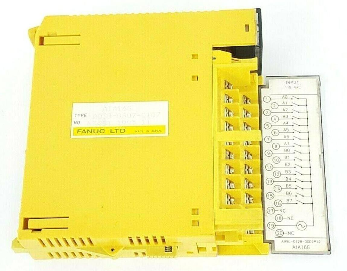 Used FANUC A03B-0807-C107 AIA16G INPUT MODULE AIA16G NO. N3441 1993 11