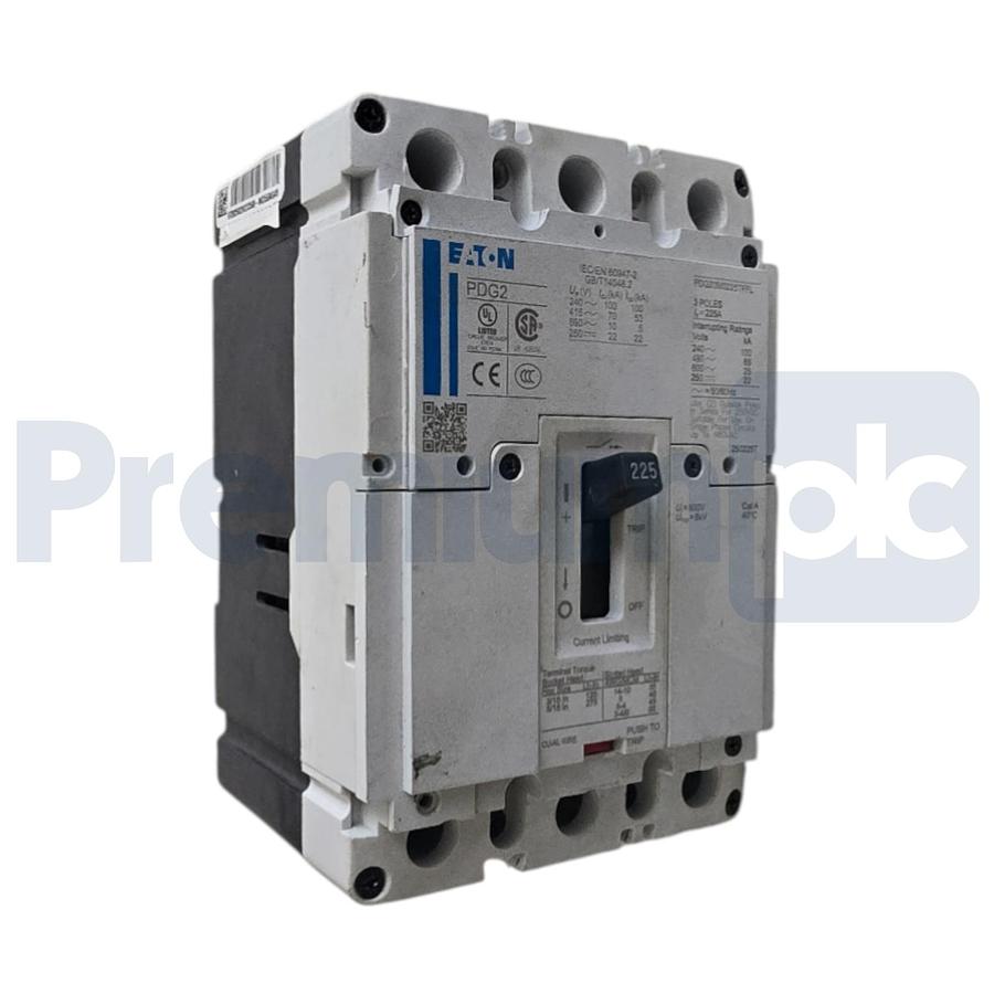 Used Eaton PDG23M0225TFFL PDG2 Power Defense 225A 3 Pole 600V Circuit Breaker USPI