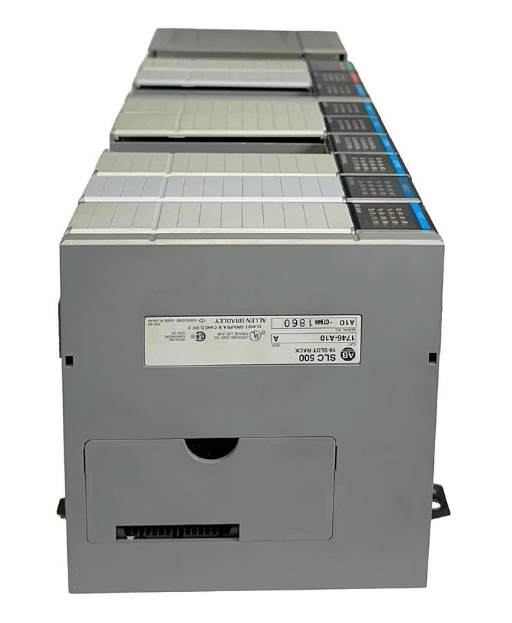 Used ALLEN BRADLEY 1746-A10 /A SLC 500 10-SLOT CHASSIS 1746-P2 /C POWER SUPPLY & MORE