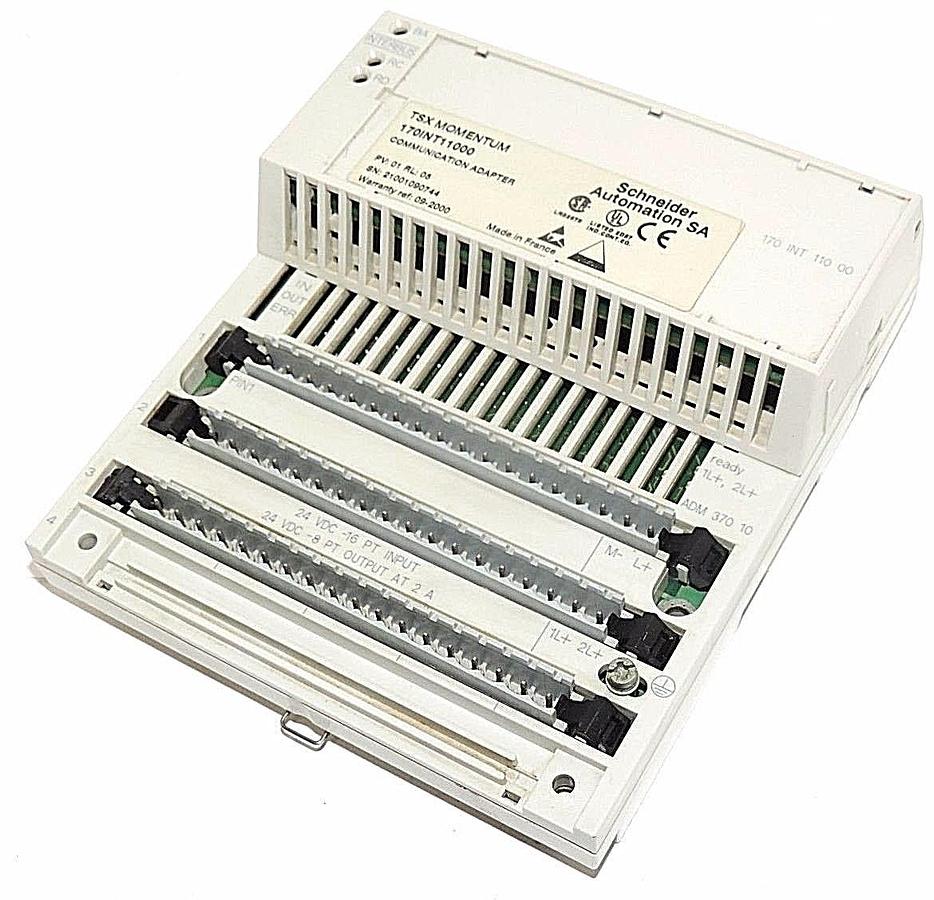 Used SCHNEIDER AUTOMATION 170ADM37010 I/O BASE W/ 170INT11000 ADAPTER
